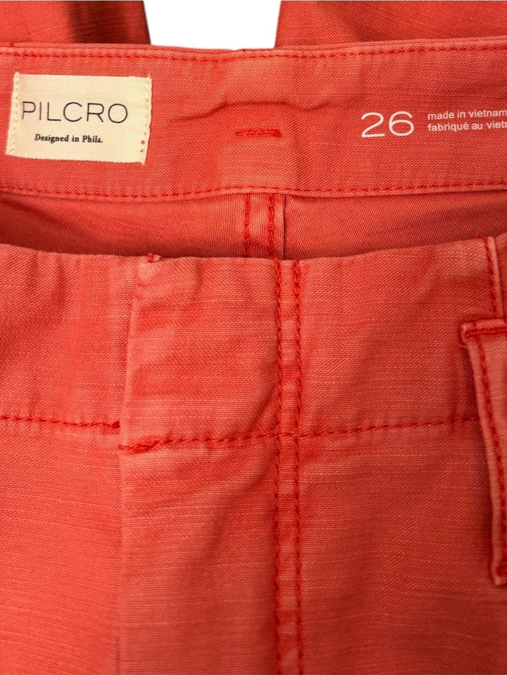 Pilcro Anthropologie The Kenna Mid-Rise Heritage Barrel Jeans Coral - Picture 5 of 6